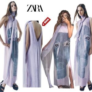 ZARA【NEW】STUDDED SCARF DRESS STUDDED SCARF DRESS - Chocolate | ZARA United States